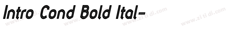 Intro Cond Bold Ital字体转换